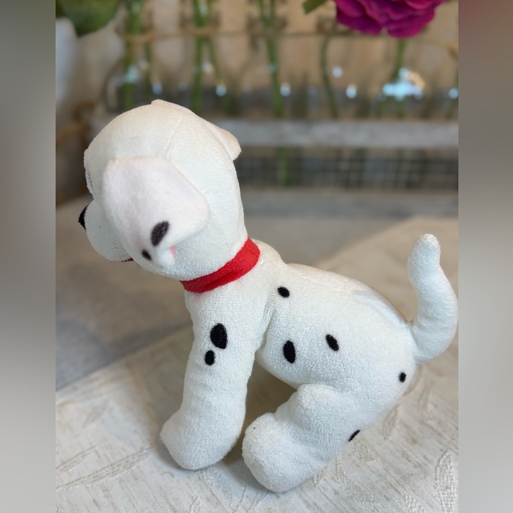 Disney Store 101 Dalmatians Lucky Plush Puppy Dog Mini 7" Small Red Collar - Picture 2 of 9